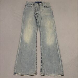 Levis 527 Jeans 32x34 Blue Bootcut Light Wash Grunge Western Casual Rodeo